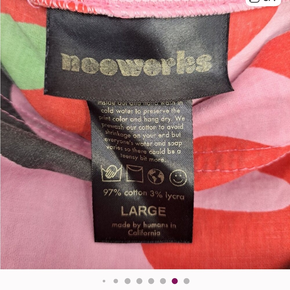 Nooworks Classic Overalls Static Print Pink Black Women's Size L Large - Picture 3 of 4